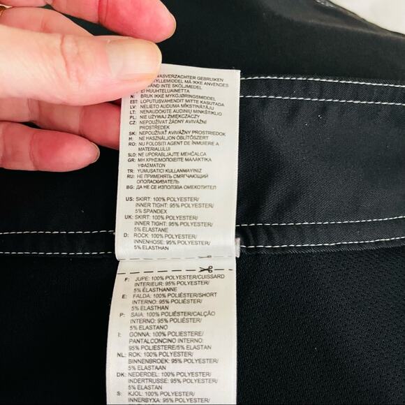 Adidas black white golf athletic yoga walking athlesiure tennis skirt skort 14 - Picture 9 of 9